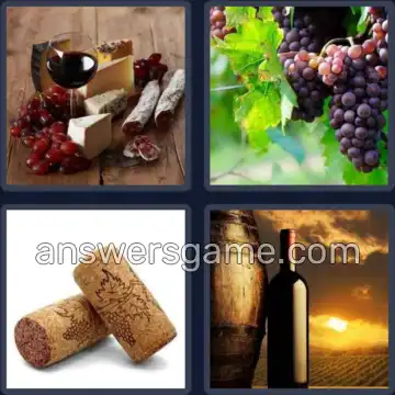 4 Pics 1 Word 4 Letters WINE