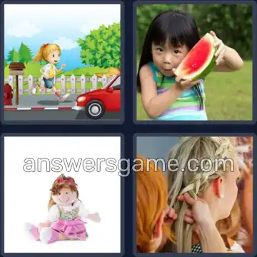 4 Pics 1 Word 4 Letters GIRL