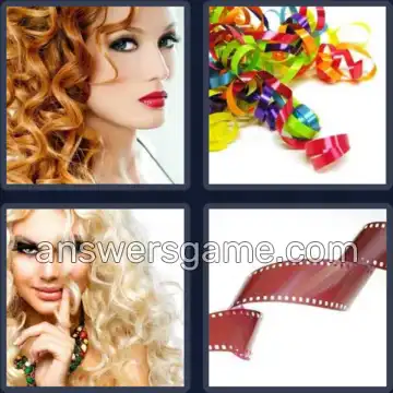 4 Pics 1 Word 4 Letters CURL