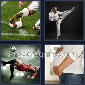 4 Pics 1 Word 4 Letters KICK