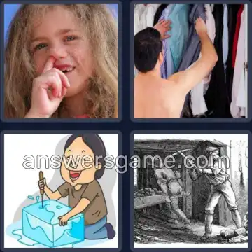 4 Pics 1 Word 4 Letters PICK