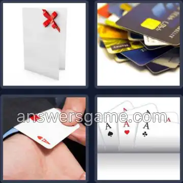4 Pics 1 Word 4 Letters CARD