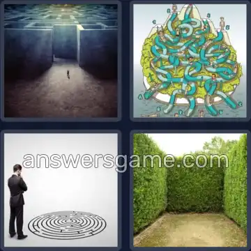 4 Pics 1 Word 4 Letters MAZE