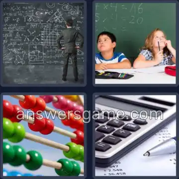 4 Pics 1 Word 4 Letters MATH