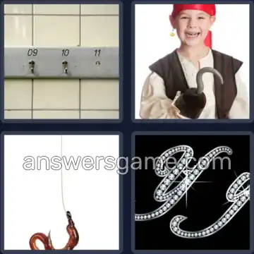 4 Pics 1 Word 4 Letters HOOK
