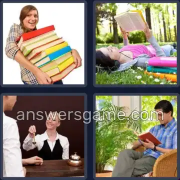 4 Pics 1 Word 4 Letters BOOK