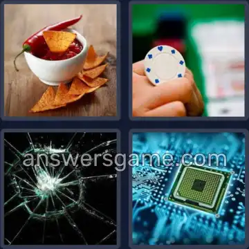 4 Pics 1 Word 4 Letters CHIP