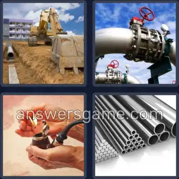 4 Pics 1 Word 4 Letters PIPE