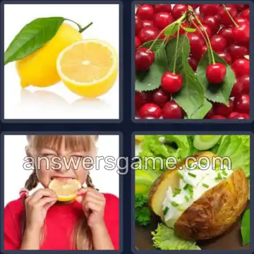 4 Pics 1 Word 4 Letters SOUR