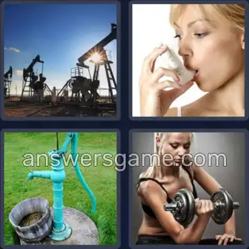 4 Pics 1 Word 4 Letters PUMP