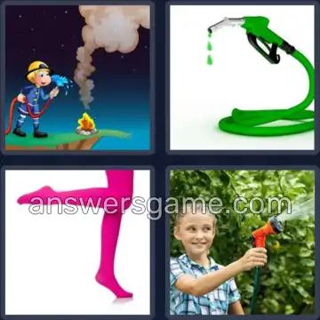 4 Pics 1 Word 4 Letters HOSE