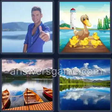 4 Pics 1 Word 4 Letters LAKE