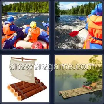 4 Pics 1 Word 4 Letters RAFT