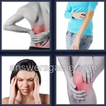 4 Pics 1 Word 4 Letters SORE