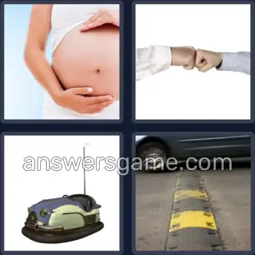 4 Pics 1 Word 4 Letters BUMP