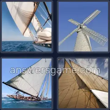 4 Pics 1 Word 4 Letters SAIL