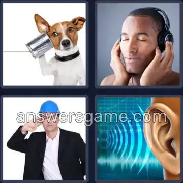4 Pics 1 Word 4 Letters HEAR