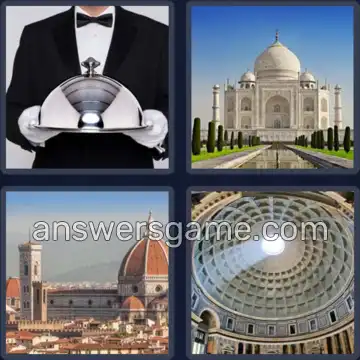4 Pics 1 Word 4 Letters DOME