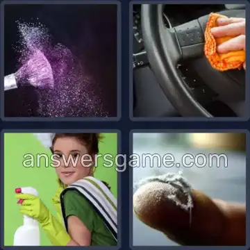 4 Pics 1 Word 4 Letters DUST