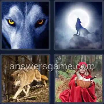 4 Pics 1 Word 4 Letters WOLF