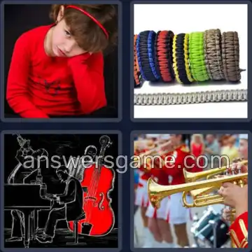 4 Pics 1 Word 4 Letters BAND