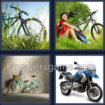 4 Pics 1 Word 4 Letters BIKE