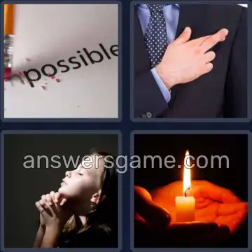 4 Pics 1 Word 4 Letters HOPE