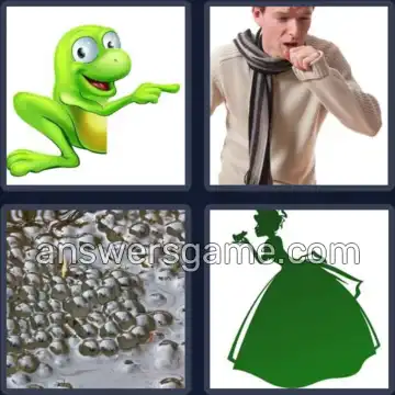 4 Pics 1 Word 4 Letters FROG