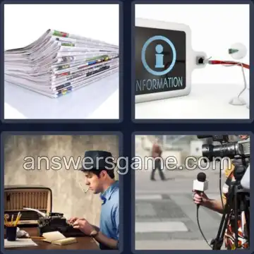4 Pics 1 Word 4 Letters NEWS