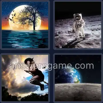 4 Pics 1 Word 4 Letters MOON