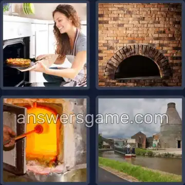 4 Pics 1 Word 4 Letters OVEN