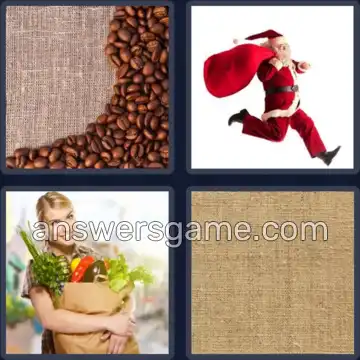 4 Pics 1 Word 4 Letters SACK