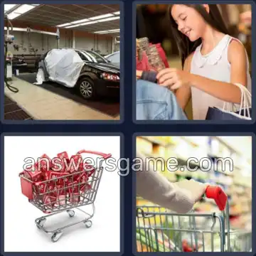 4 Pics 1 Word 4 Letters SHOP