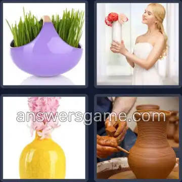 4 Pics 1 Word 4 Letters VASE