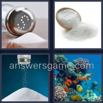 4 Pics 1 Word 4 Letters SALT