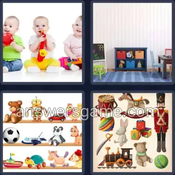 4 Pics 1 Word 4 Letters TOYS