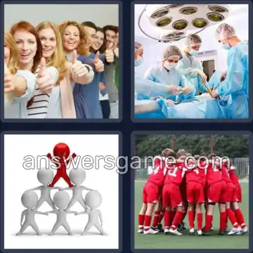 4 Pics 1 Word 4 Letters TEAM