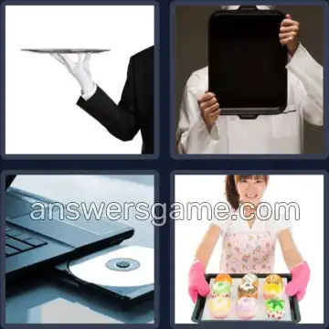 4 Pics 1 Word 4 Letters TRAY