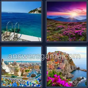 4 Pics 1 Word 4 Letters VIEW