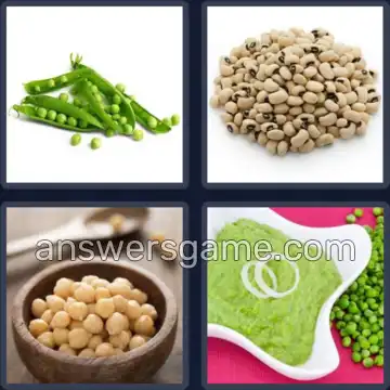 4 Pics 1 Word 4 Letters PEAS