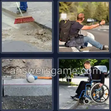 4 Pics 1 Word 4 Letters CURB