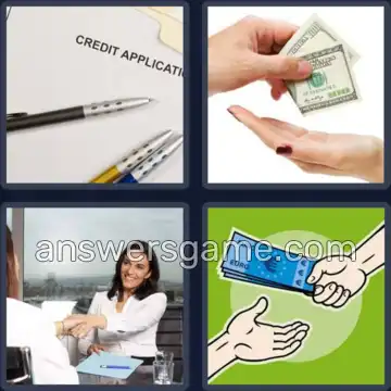 4 Pics 1 Word 4 Letters LEND