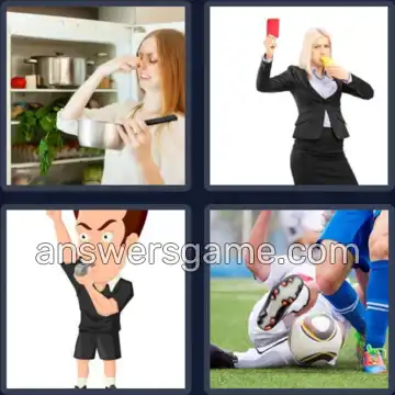 4 Pics 1 Word 4 Letters FOUL