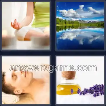 4 Pics 1 Word 4 Letters CALM