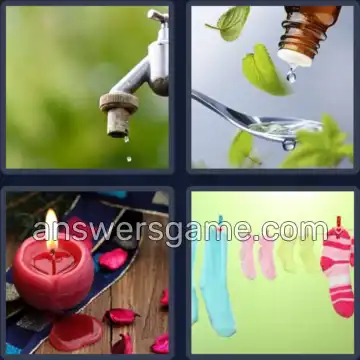 4 Pics 1 Word 4 Letters DRIP