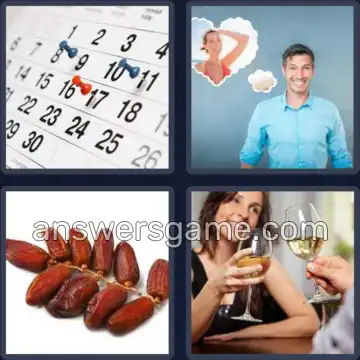 4 Pics 1 Word 4 Letters DATE