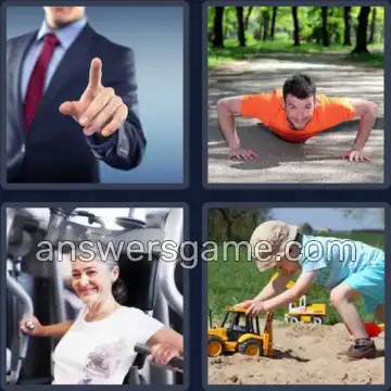 4 Pics 1 Word 4 Letters PUSH