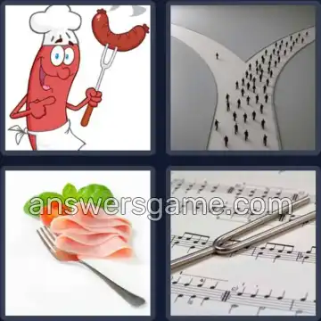 4 Pics 1 Word 4 Letters FORK