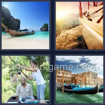 4 Pics 1 Word 4 Letters BOAT