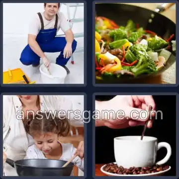 4 Pics 1 Word 4 Letters STIR